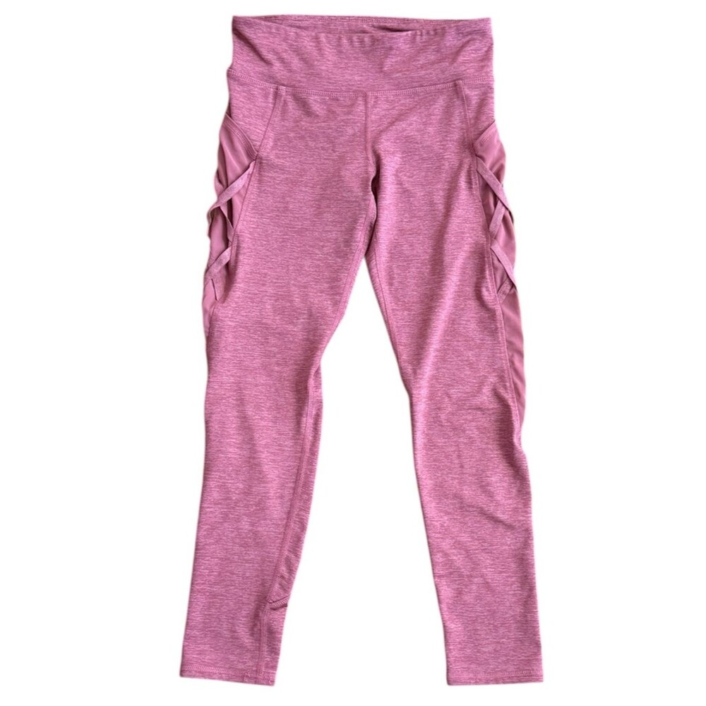 Old Navy Girls Pink Lattice Detail Go Dry Active Leggings. Large. 10-12.